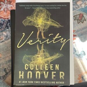 Verity by Colleen Hoover - Black & Yellow Paperback Novel